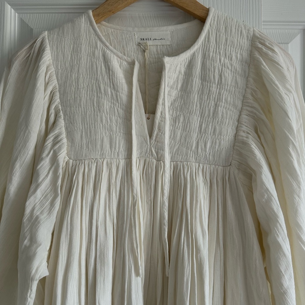NWT Skall Studio Nadja Cotton Gauze Dress in Off-White - Picture 4 of 9